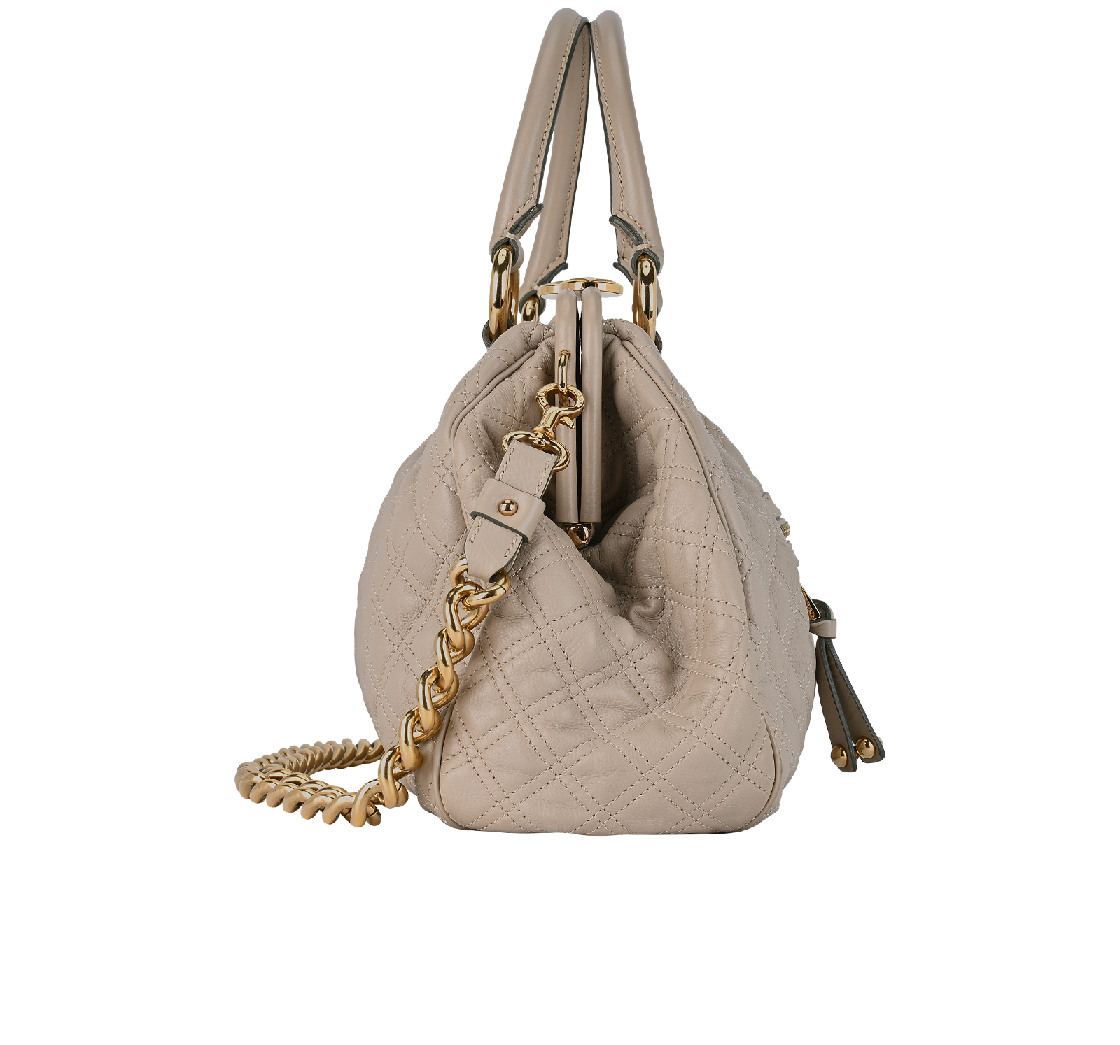 Stam, &pound;210, Handbags, Beige, Leather, Side view